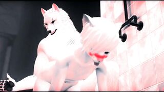 Furry Wolf Gets Destroyed in Second Life Gay DonutKnot Rough sex