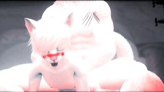 Furry Wolf Gets Destroyed in Second Life Gay DonutKnot Rough sex