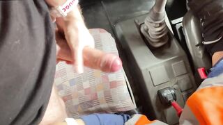 Trucker on break gets destroyed in public service station blowjob