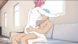 Gym instructor destroys cute femboy with thick BBC and rough creampie