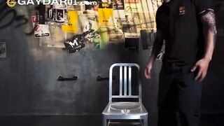 Straight Asian Stud Gets Edged and Milked to a Huge Squirt