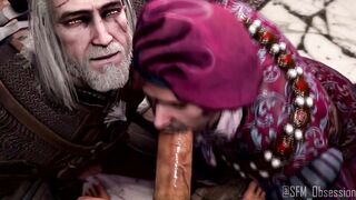 Geralt gets Dandelion’s thick deepthroat in witcher gay POV