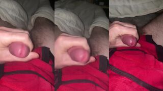 Gay cumshot destroys underwear with hot load