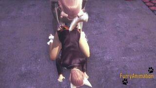 Furry yaoi fox stuffed dog creampie thick cumshot in the street