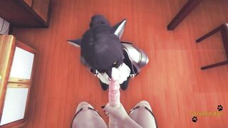 Zhongli's Fursuit Gaped by a Hungry Mursuit Twink