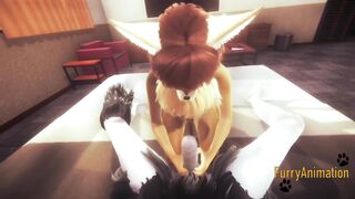 Wolf & Fox Furry Yaoi Hard Rough Gushing Creampie