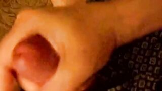 Gay jock gets drenched in hard cumshot solo