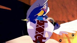 Zelda furry yaoi Revali gets stuffed raw and yiffed