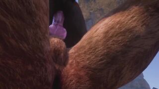 Gay Lion And Wolf Go Wild On Beach Cum Dump in Mouth