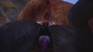 Gay Lion And Wolf Go Wild On Beach Cum Dump in Mouth