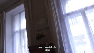 Big dude offers money to fuck tight Czech hunk raw doggy style