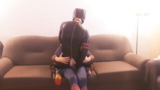 Horny Spiderman Chokes Puppy Ass Gushing Cum Destroyed