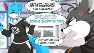 Furry Twink Choked Gagging on Massive Cock Gushing Cum Flood