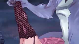 Werewolf Rook Destroys Femboy Ben Ass Gushing Monster Creampie
