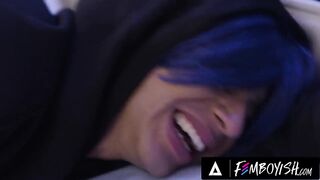 Femboy Angel WRECKS Jock Ethan's Bubble Butt Footjob Raw Pound Gush