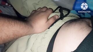Stepbro's Midnight Monster Cock Grip Destroyed Virgin Hand Gushing Cum Flood