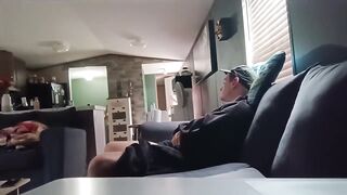Petite Blonde Twink Chokes Deep on Big Dick Then Rides Bareback Destroyed