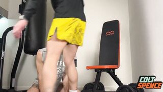 Jock Colt Pisses Destroys Slave Coles Ass Feet Choked Gushing