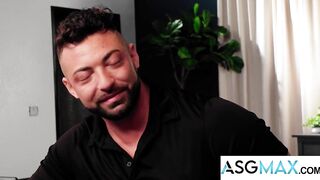 Twink Ian Chokes StepGunkle Lucca's Big Dick Gushing Dinner Cum Blast