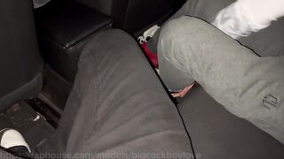Handsome Twink Ass Destroyed Bareback Car Creampie Gush