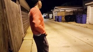 Latin Jock Twink Gushes Cum Rivers In Risky Alley Exposure