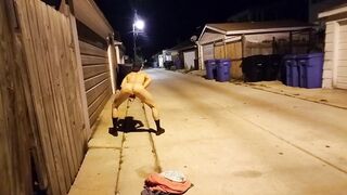 Latin Jock Twink Gushes Cum Rivers In Risky Alley Exposure