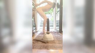 Ass Wrecked Deep Dildo Ride Open Door Beer Can Slam