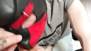 Puppy Slave Chokes Massive Uncut Cock Gushing Cum Wreckage