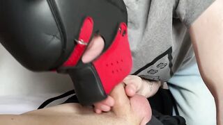Puppy Slave Chokes Massive Uncut Cock Gushing Cum Wreckage