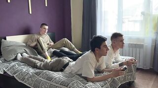 Stepdad Stepson Ravaged Gamer Twinks Bareback Cum Geysers Choked