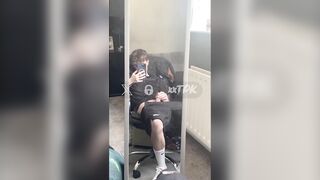 Uncut College Twink Jerks Massive Cum Gush After Class Destroy