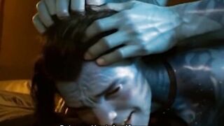 Na'vi Blue Hole Destroyed Gripped Head Gay Anal Cum Gush
