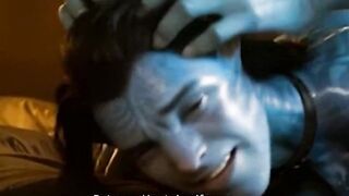 Na'vi Blue Hole Destroyed Gripped Head Gay Anal Cum Gush