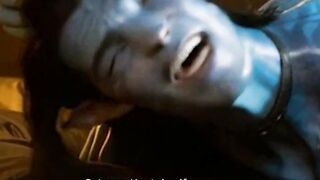 Na'vi Blue Hole Destroyed Gripped Head Gay Anal Cum Gush