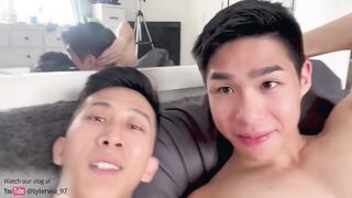 Asian Twink College Boys Bareback First Cum Guzzled Choked Swallowed