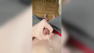 Uncut Twink Cock Milked Dry Gushing Cum Dripping Mess Explosion