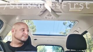 Aussie Uber Baldie Chokes Str8 Salt Bae Gushing Car Cum Flood