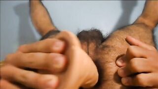 Hairy Twink Ass Gaped Destroyed by Massive Dildo Thrust