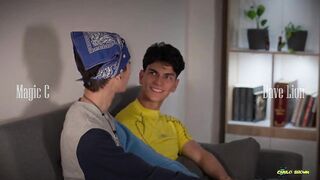 Femboy Slut Surprises BF Chokes Him Dry Removes Condom Gushes Cum