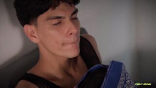 Femboy Slut Surprises BF Chokes Him Dry Removes Condom Gushes Cum
