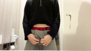 Asian Twink Jerks Defeated Underwear Till Mall Cum Gush