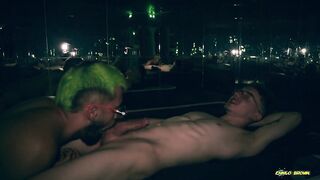 Daddy Camilo Chokes Twink Nicolas with Gushing Cum Swap Deepthroat Destroy