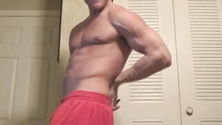 Flexing Muscle Jock Worship Cum Gushes Abs Destroyed
