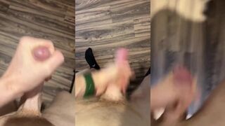18yo Twink Jerks BWC Moans Wild Huge Cum Gush Floods Floor