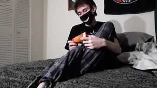Masked Twink Lotion Floods Feet Cums Gushing Foot Fetish Wreck
