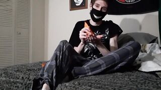 Masked Twink Lotion Floods Feet Cums Gushing Foot Fetish Wreck