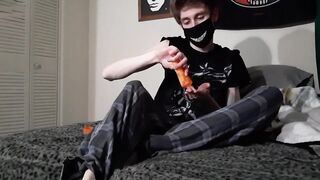 Masked Twink Lotion Floods Feet Cums Gushing Foot Fetish Wreck