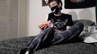 Masked Twink Lotion Floods Feet Cums Gushing Foot Fetish Wreck