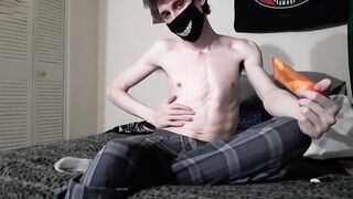 Masked Twink Lotion Floods Feet Cums Gushing Foot Fetish Wreck
