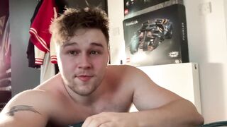 Chubby Boy's Fat Ass Ripped by 10 Inch Monster Dildo Cum Gush